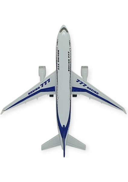 Çek Bırak Sesli Işıklı Metal Uçak - 180 - Mavi indirimleri