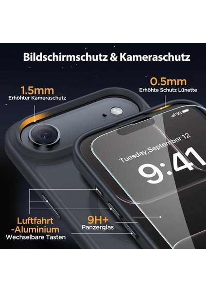 iPhone 17 Air Kılıf Mat Magsafe Şarj Özellikli Hassas Butonlu Yumuşak Renkli Kenarlı + Ekran Koruyucu Cam Set 2in1 modelleri