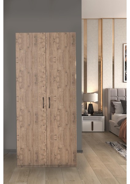 Frey 2 Kapaklı Elbise Dolabı-2 Kapılı Gardırop-Atlantik Çam