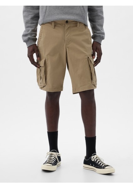 Erkek Kahverengi 11" Relaxed Kargo Şort