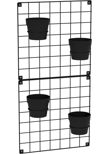 2'li 33X33 Dekoratif Hasır Tel Duvar Paneli 4 saksılı fırsatları