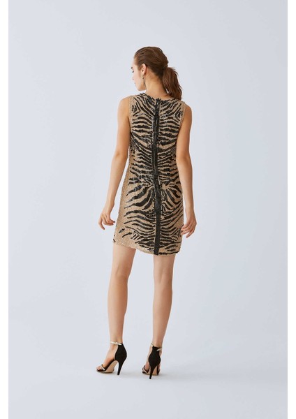 Payetli Desenli Mini Elbise Standart Renk K2063102_089 fırsatları