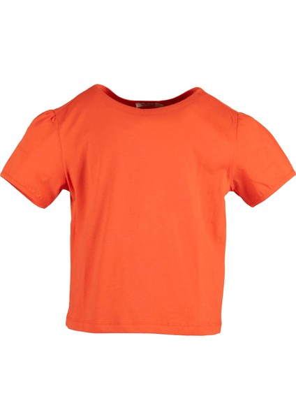 Organik Karpuz Kollu Turuncu Yazlık Kız Çocuk Tshirt fiyatları