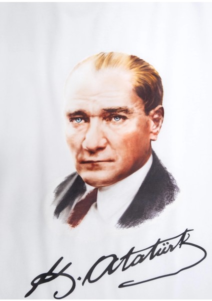 Atatürk Baskılı Beyaz Yazlık Unisex Çocuk Tshirt fiyatları