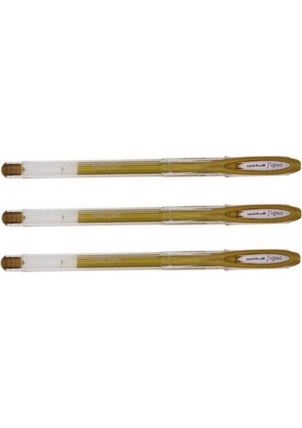 Uniball Signo Noble Metal 0.8 Jel Kalem Altın ( Üç Adet )