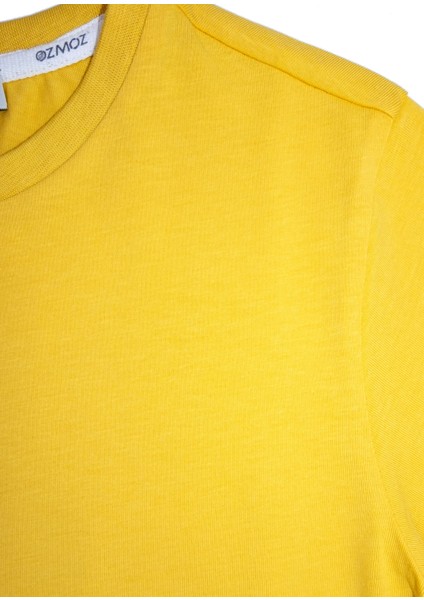 Organik Sarı Basic Yazlık Kız Çocuk Tshirt modelleri