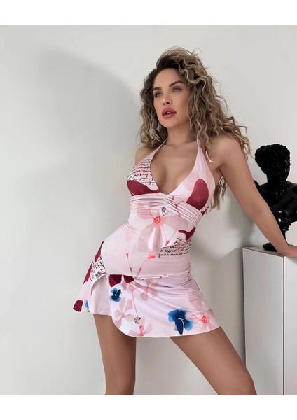 Kadın Çiçek Desenlı Yazlık Takım S3519