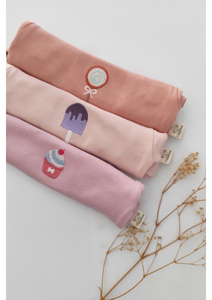 Candy 3lü %100 Pamuk Nakışlı Uzun Kol Bebek Body Set fiyatları