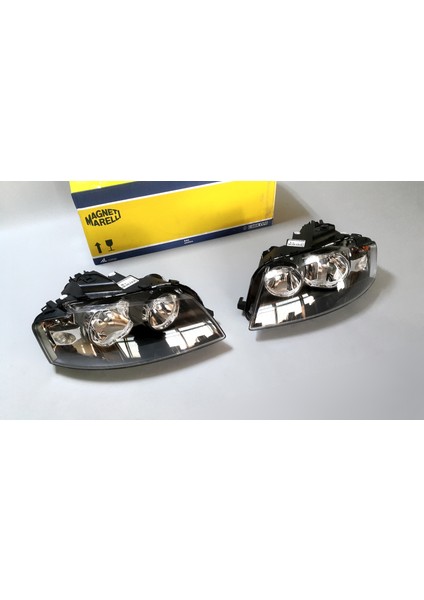 2 x Audi A3 8p 2003-2008 Halojen Ön Far Sol-Sağ Takım Marelli