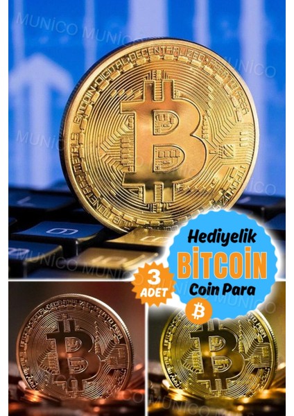 3 Adet Gold Renk Altın Kaplama Fiziksel Bitcoins Sikke Kılıfı Hediye Fiziksel Antik Sikke Sanat fırsatları