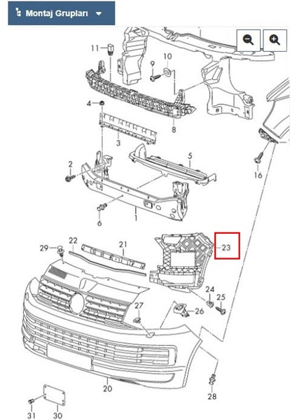 Vw Transporter T6 2015-2024 Ön Tampon Braketi Sağ Oem fırsatları