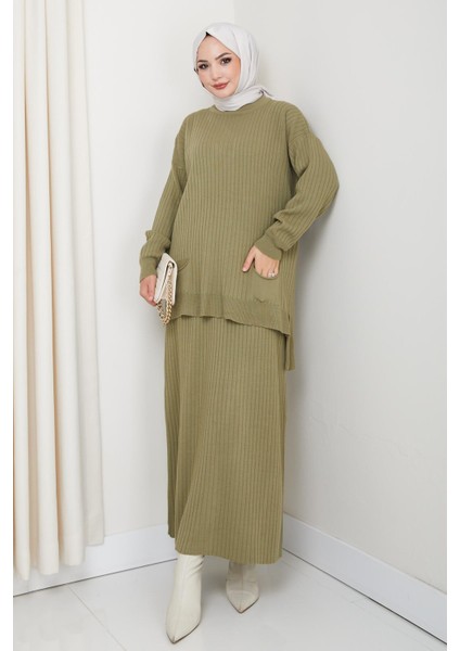 Cepli Fitilli Triko Tunik Etekli Takım fırsatları