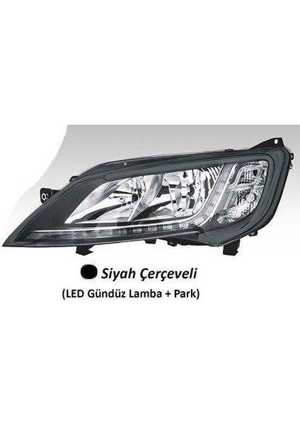 FAR MOTORLU SOL - SİYAH ÇERÇEVELİ LED BALLAST DAHİL DUCATO MAXI -P.BOXER - C.JUMPER 2014 46862295