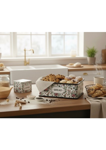 Kapaklı Ahşap Ekmeklik - Dekoratif Desenli Ekmek Saklama Kutusu - Lüx Büyük Ekmek Dolabı