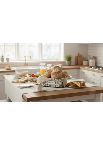 Kapaklı Ahşap Ekmeklik - Dekoratif Desenli Ekmek Saklama Kutusu - Lüx Büyük Ekmek Dolabı indirimleri