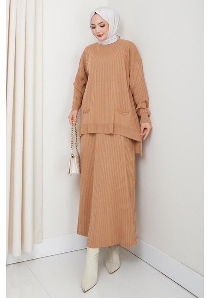 Cepli Fitilli Triko Tunik Etekli Takım fırsatları