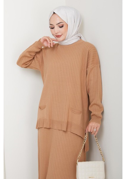 Cepli Fitilli Triko Tunik Etekli Takım indirimleri