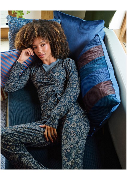 Blake Mavi Viscose Pantolon fırsatları