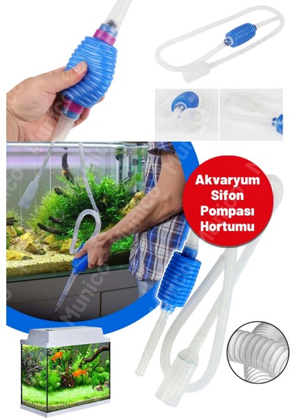 Balık Tankı Akvaryum Vakumlu Çakıl Temizleyici Su Değişimi Sifonu Sifon Pompası Filtresi Kaliteli fırsatları