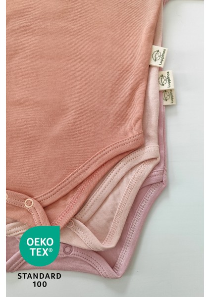 Candy 3lü %100 Pamuk Nakışlı Uzun Kol Bebek Body Set