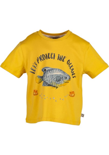 Organik Sarı Baskılı Yazlık Kız Çocuk Tshirt fiyatları