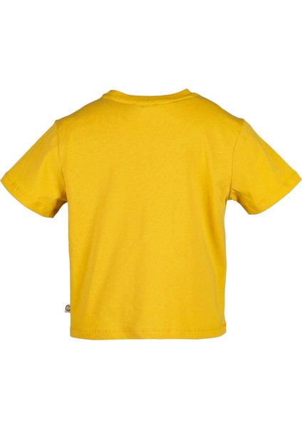Organik Sarı Baskılı Yazlık Kız Çocuk Tshirt fırsatları