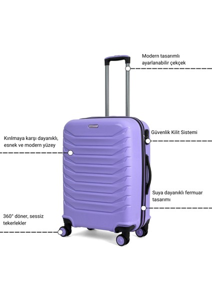 Lora Pp (Polipropilen) Kırılmaz Valiz, Kabin Boy&orta Boy