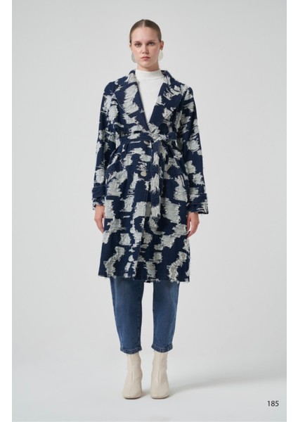 6017 Parça Pis Dikiş Detaylı Denim Kap