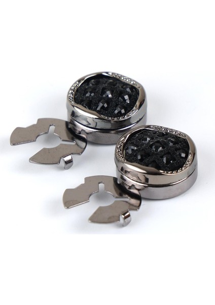 Füme Renk Desenli Geçme Klipsli Kol Düğmesi - M1126