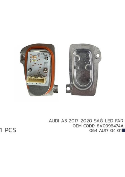 AUDI A3 2017-2020 SAĞ LED FAR MODÜL 850998474A 850998474A
