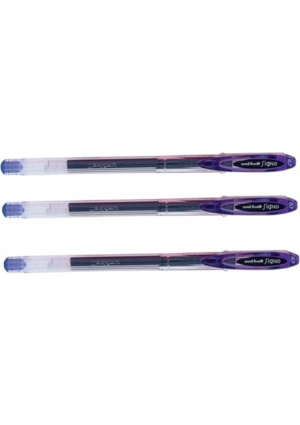 Uniball Sıgno ( 0.7 ) Jel Kalem Mor ( Üç Adet )