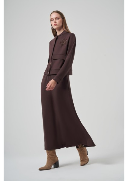 1015 Yıldız Boncuk Işlemeli Çıtçıtlı Ceket Etek Takım fiyatları