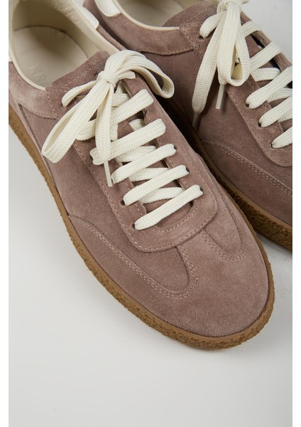 Palminteri 2 Erkek Hakiki Deri Bağcıklı Vizon -Ekru Sneakers modelleri