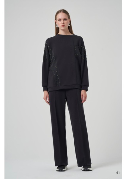 1037 Taş Işlemeli Pantolonlu Takım