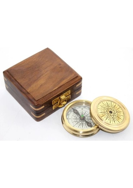 Ahşap Kutulu Pusula Model 2