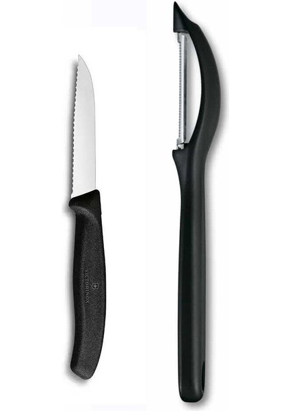 Domates Soyacağı - 8 cm Sivri Uçlu Tırtıklı Sebze Meyve Bıçağı