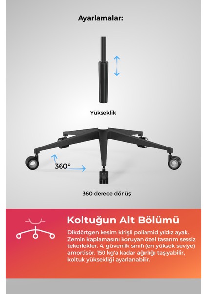 Samurai Ergonomik Koltuk | Bel Destekli, Tekerlekli, Krom Ayaklı, Boyun Destekli Ofis Koltuğu - 30.3.15.2 fırsatları