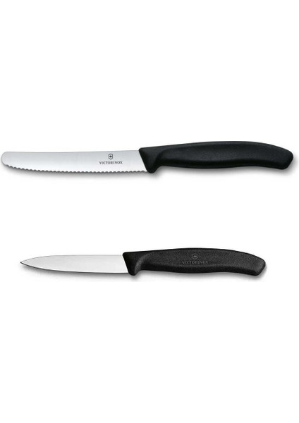 2li Set 11 cm Tırtıklı - 10 cm Düz Sebze Meyve Bıçağı