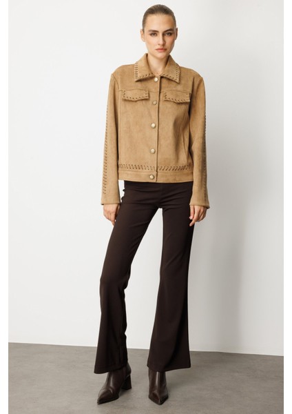 Çıtçıtlı Süet Mont Vizon 08015 fiyatları