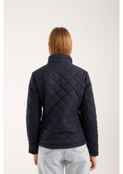 Kadın Baklava Desen Mevsimlik Mont – Hafif Dolgulu, Dik Yaka, Fit Siluet 8787 modelleri