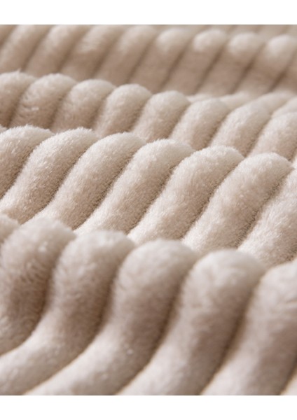 Corbeau Çift Kişilik Welsoft Düz Battaniye - Bej