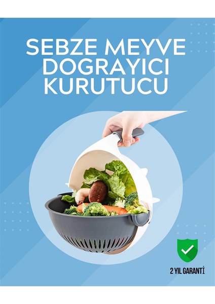 Süzgeçli Hazneye Sahip Çok Amaçlı Rende ve Dilimleyici