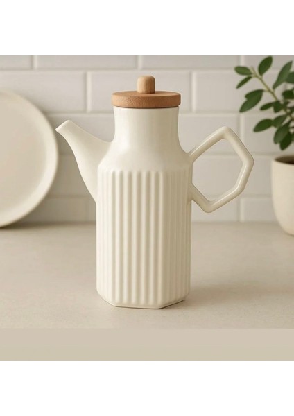 Bambu Kapaklı 1000 ml Prizma Model Yağdanlık Yağlık fiyatları