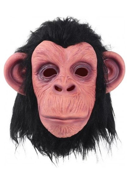 Siyah Saçlı Lateks Şempanze Maskesi fiyatları