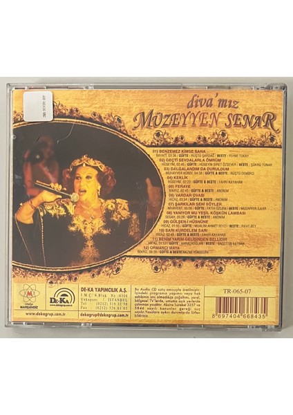 Müzeyyen Senar Diva'mız En Son Okuduklarım CD (Orijnal Dönem Baskı Cd) fiyatları