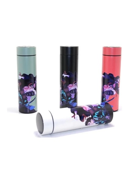Anime Baskılı Dijital Göstergeli Termos 500 ml Model 1