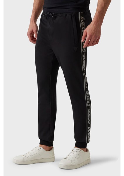 New Arlo Pamuklu Regular Fit Logolu Şerit Detaylı Pantolon Z2YB19K6ZS1 Erkek Pantolon Z2YB19 K6ZS1 Jblk