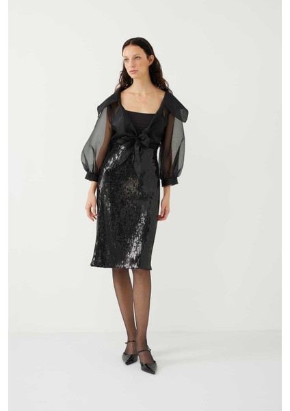 Payetli Etek Siyah K2315081_001