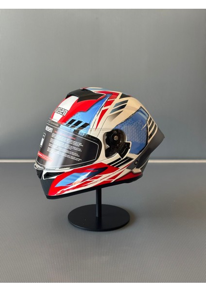 WS-602 Güneş Gözlüklü Full Face Kask (Şeffaf Vizörlü) White K6 (602) fiyatları