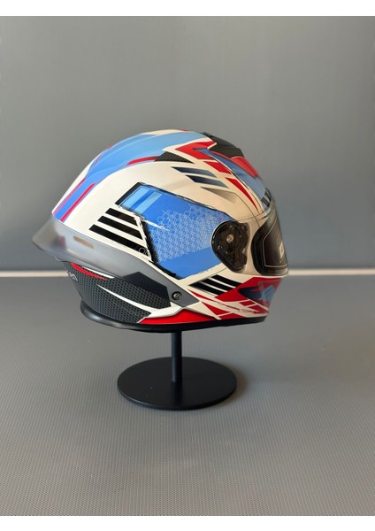 WS-602 Güneş Gözlüklü Full Face Kask (Şeffaf Vizörlü) White K6 (602)